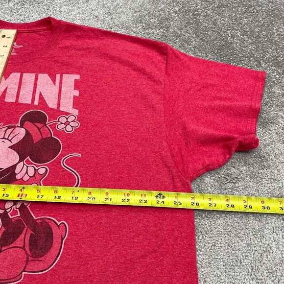 Disney Mickey Mouse Graphic T-Shirt Mens 2XL Red Crew Neck Short Sleeve Tee Top - Picture 7 of 8